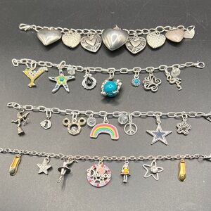 Vintage Silver Charm Bracelets